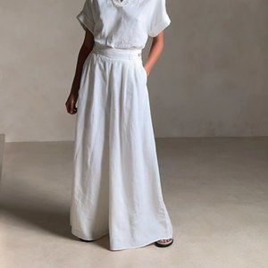 Minna Wide-Leg Linen Pant | Banana Republic